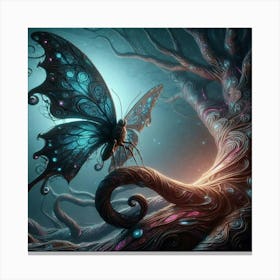 Butterfly In The Forest 20 Canvas Print