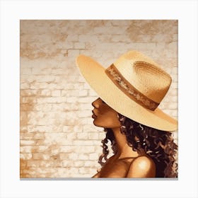 Woman In A Hat Canvas Print