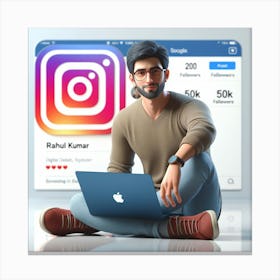 Instagram Man Canvas Print