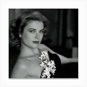 Portrait Of Grace Kelly Canvas Print