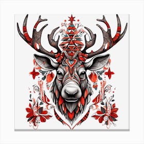 Deer Head Canvas Print