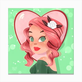 Valentine Girl Canvas Print