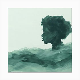 Woman In The Water Canvas Print