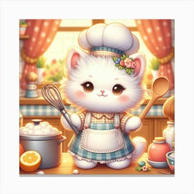 Chef Cat Canvas Print