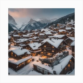 Switzerland At Dusk Canvas Print