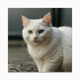 White Cat 1 Canvas Print