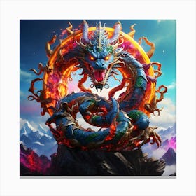 Dragon In The Sky 4 Canvas Print