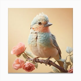 Bird On A Branch  Canvas Print