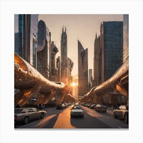 Futuristic Cityscape 60 Canvas Print