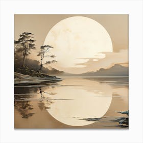 Full Moon art print Canvas Print