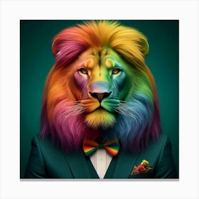 Rainbow Lion Pride Canvas Print