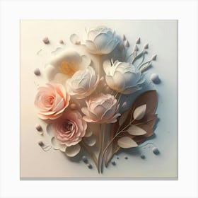 Paper Flowers Canvas Print