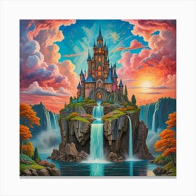 Enchanted Heights The Castle Of Cascading Waters (16) Canvas Print