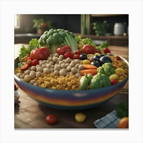 Bowl Of Vegetables 3 Canvas Print