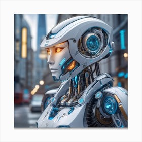 Futuristic Robot 32 Canvas Print