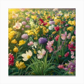 Field Of Flowers Canvas Print