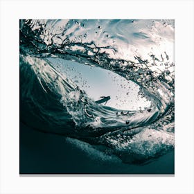 Surfer In The Water Canvas Print
