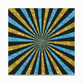 Gold Glitter Sunburst Background 02 Canvas Print