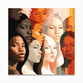 Women'S Faces Canvas Print