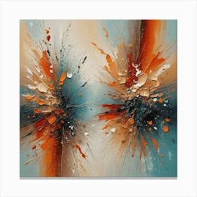 Abstract Double Splash Canvas Print