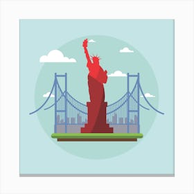 Statue Of Liberty New York Usa Liberty Landmark Canvas Print