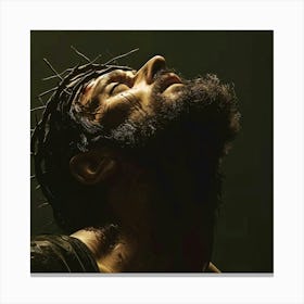 Jesus With Crown Of Thorns Canvas Print