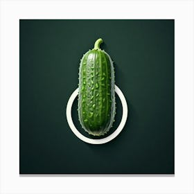 Pickle On A Black Background Canvas Print