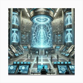 Ionosphere Kaiju Control Chamber Appearance Converted Canvas Print