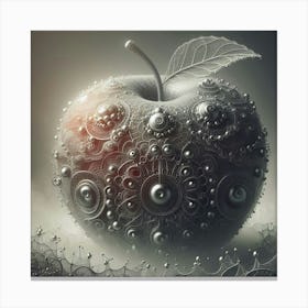 Apple On A Clock Canvas Print