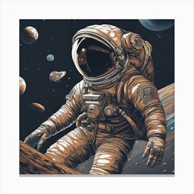 Astronaut In Space Canvas Print