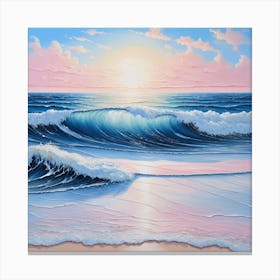 Sunset At The Beach 1 Canvas Print