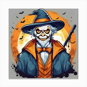 Halloween Skeleton Canvas Print