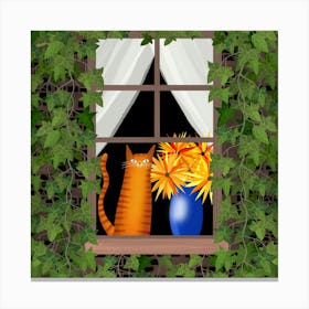 Curtain Twitching Canvas Print