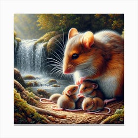 Mouse Family Canvas Print