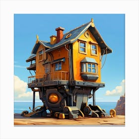 House On Wheels Canvas Print