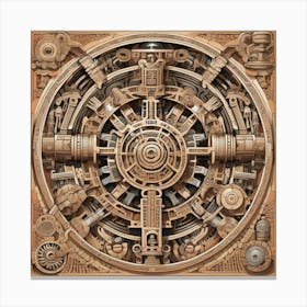 Mayan clockwork Canvas Print