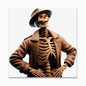 Detective Skeleton Canvas Print