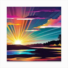 Sunset Painting 9 Canvas Print