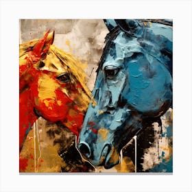 Two Horses 2 Canvas Print