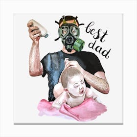 Best Dad Father's Day 1 Canvas Print