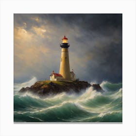 Lighthouse oil painting #2 Canvas Print