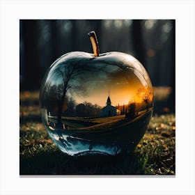 Reflection Of An Apple Canvas Print