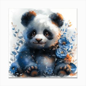 Lena1987 Cute Newborn Panda In Flowers Blue White Grey Colour 1eec5a77 3a98 40a1 8b32 F3d250929df1 0 Canvas Print