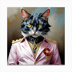 Cat In An Elvis Suit Canvas Print
