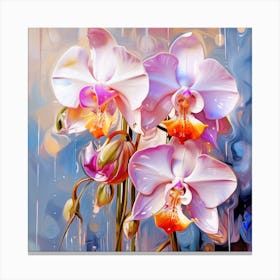 Orchids In The Rain Canvas Print