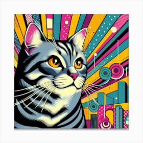 Pop Cat 11 Canvas Print