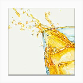 Glass Of Orange Juice Canvas Print