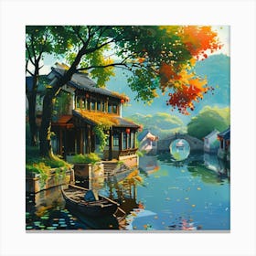 Chinese Village 2 Canvas Print