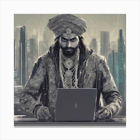 Indian AI Coder 5 Canvas Print