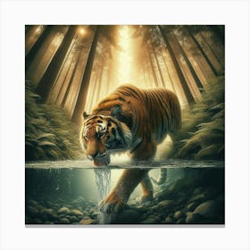 Tiger In The Forest 8 Canvas Print